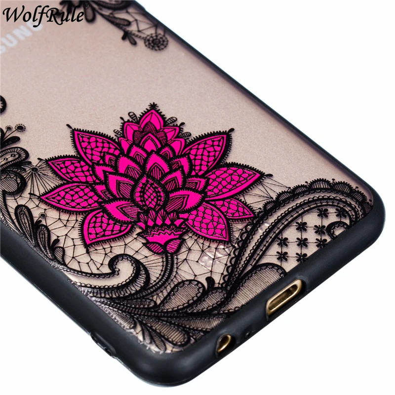 3D Relief Floral Case For Samsung Galaxy A8 Plus 2018 Girly Sexy TPU+ PC Cover |