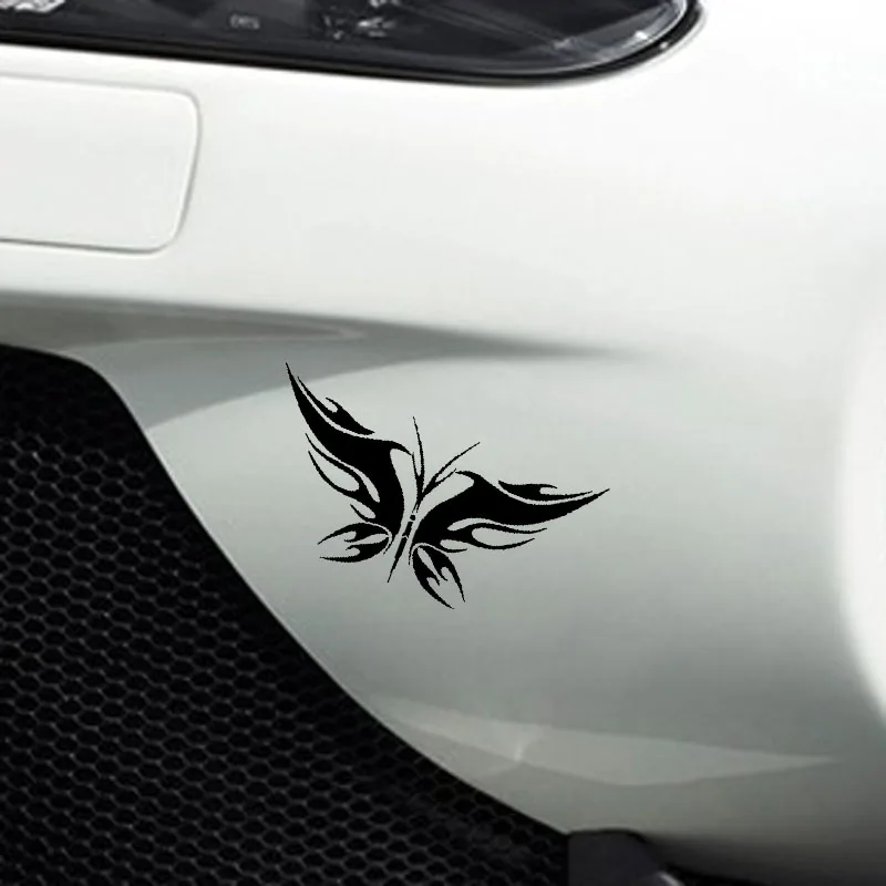 

YJZT 15.2CM*7.5CM Delicate Beautiful Butterfly Cool Dazzling Vinyl Decal Car Sticker Black/Silver C19-0523
