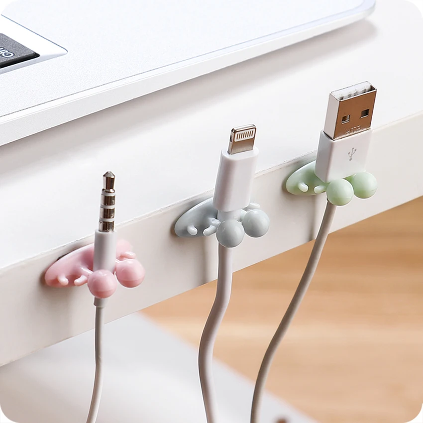 Самоклеящиеся зажимы для кабелей 8 шт./лот зажим крепления стола USB провода