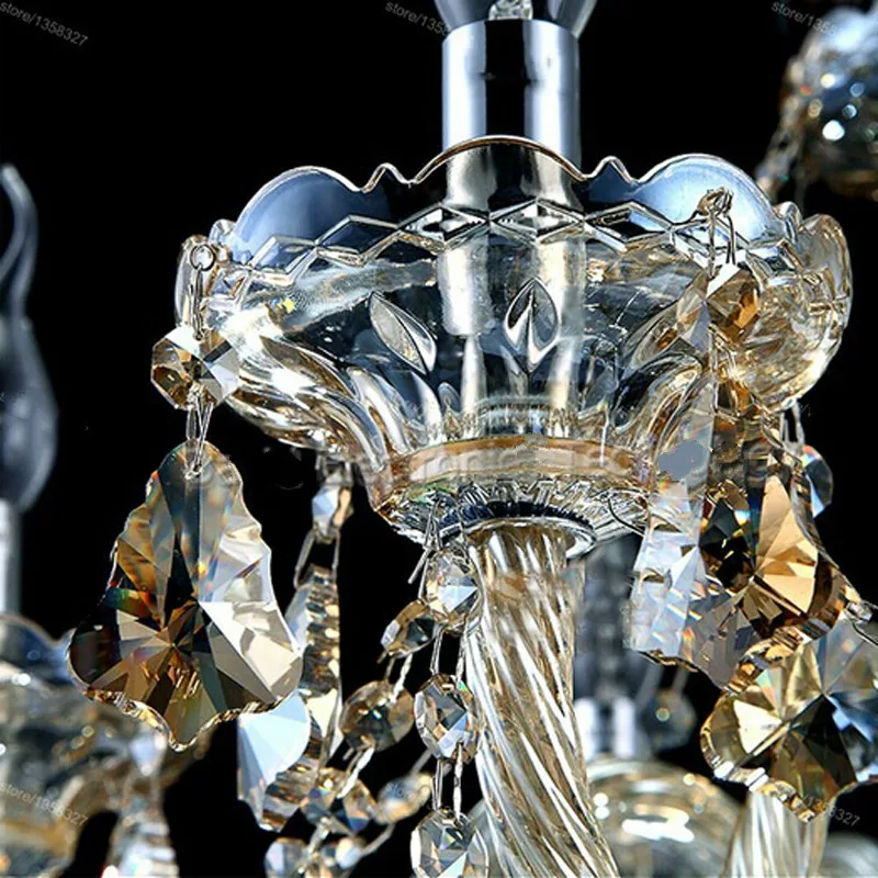 Классическая роскошная хрустальная люстра Подвесная лампа для гостиной 6 рук