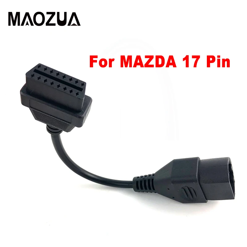 Кабель Maozua для Mazda 17 Pin на 16Pin OBD OBD2 соединительный кабель OBDII адаптер | Автомобили и