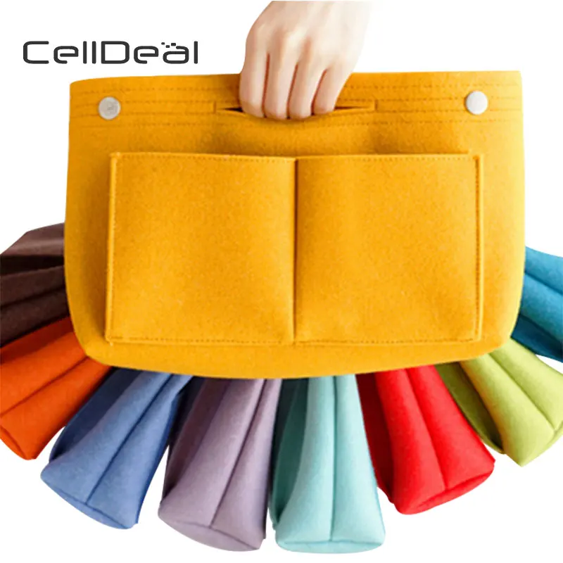 CellDeal High Quality Felt Bag in Casual Travel Multi-pockets Storage Liner Package Fashion Women Handbags | Багаж и сумки