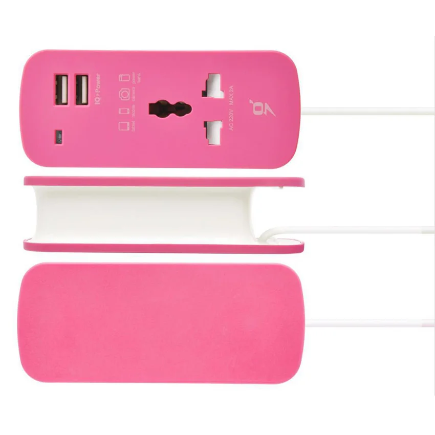 Синий Зеленый Розовый Многофункциональный 3 в 1 2.1A 2USB ЕС Великобритания США выдвижной для мобильного телефона зарядное устройство Универсальный адаптер розетка мощность полосы