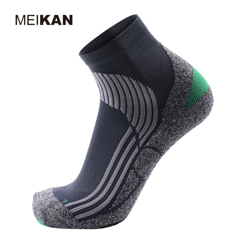 MEIKAN велосипедные носки Мужские дышащие быстросохнущие Chaussette велосипед спортивный для езды на открытом воздухе Компрессионные гольфы для бега Пешие прогулки - Цвет: MK5015 black