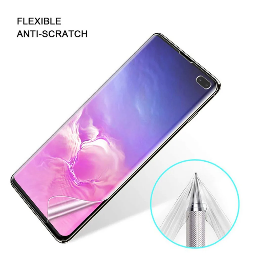 6D мягкая ТПУ Гидрогелевая пленка для Samsung galaxy Note 10 S10 Plus S10E A50 A40 A30 A10 M10 M20 M30 полная
