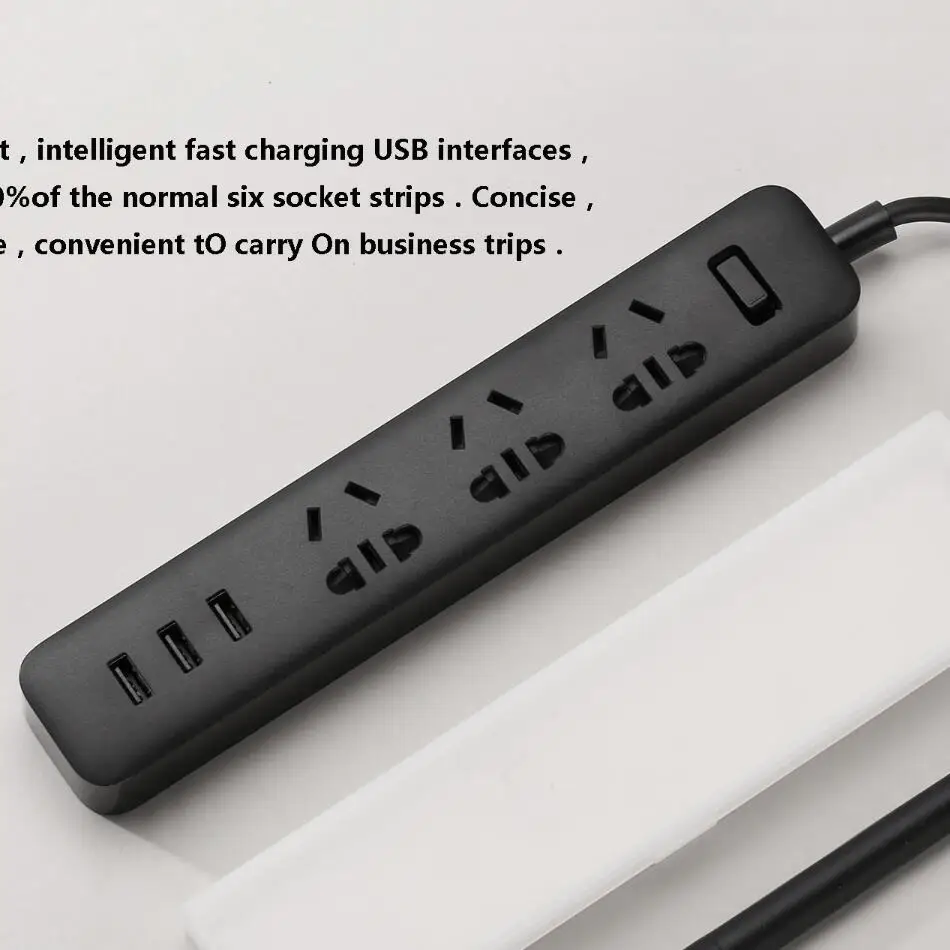 Оригинальный XiaoMi 3 USB порта Быстрая зарядка а умная розетка удлинитель зарядное