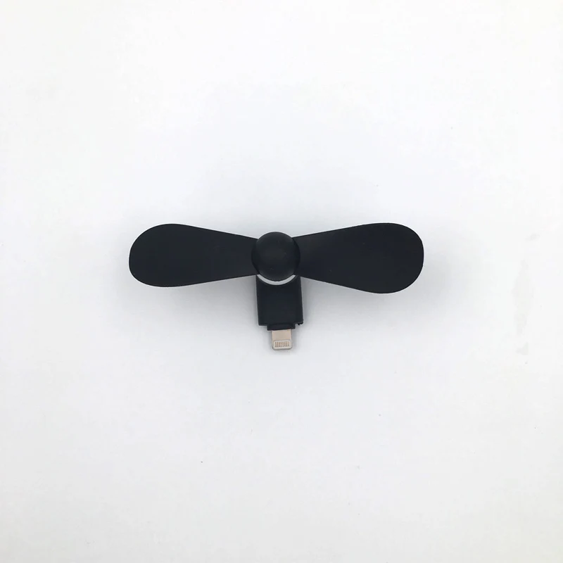 Черный Портативный usb-вентилятор для портативного зарядного устройства, ноутбука, компьютера, энергосберегающий мини-вентилятор для путешествий для iPhone 5, 5S, SE, 6, 6 S, 7 Plus, 8 X, XR, XS - Цвет: Черный