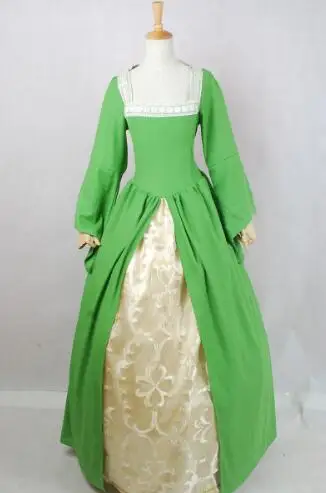 2016 Горячие Продажа Светло-Зеленый Длинные Рукава Мария Антуанетта Партии Dress