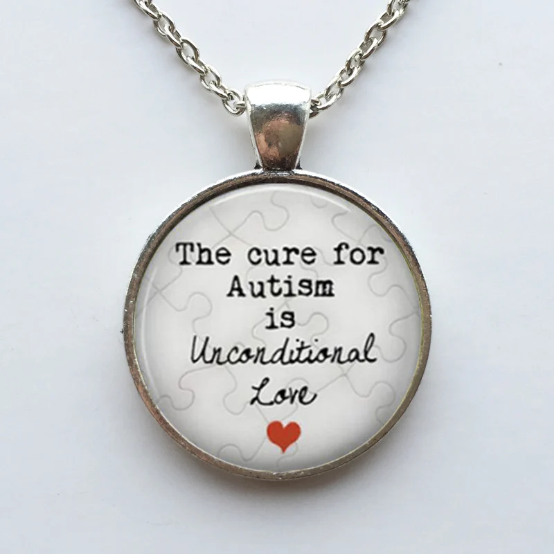 Новейшая модель Заявление ожерелье кулон аутизма мой ребенок аутистов