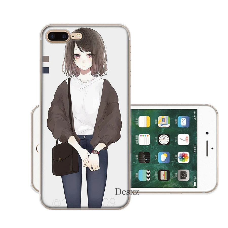 Чехол Desxz Comic Pretty Girl для iPhone 7 8 6 6s Plus 11 Pro X XR XS Max 5 5S SE |