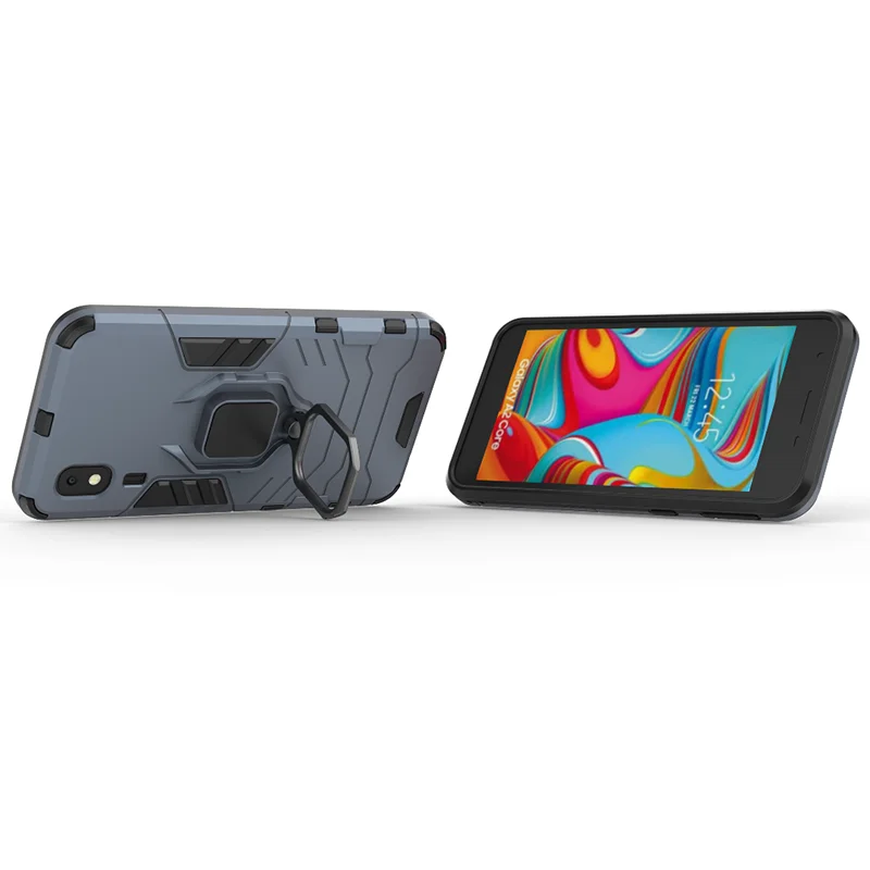 YueTuo finger ring armor case for samsung galaxy a2 core a2core luxury original stand car 3d holder full phone Hard back cover |
