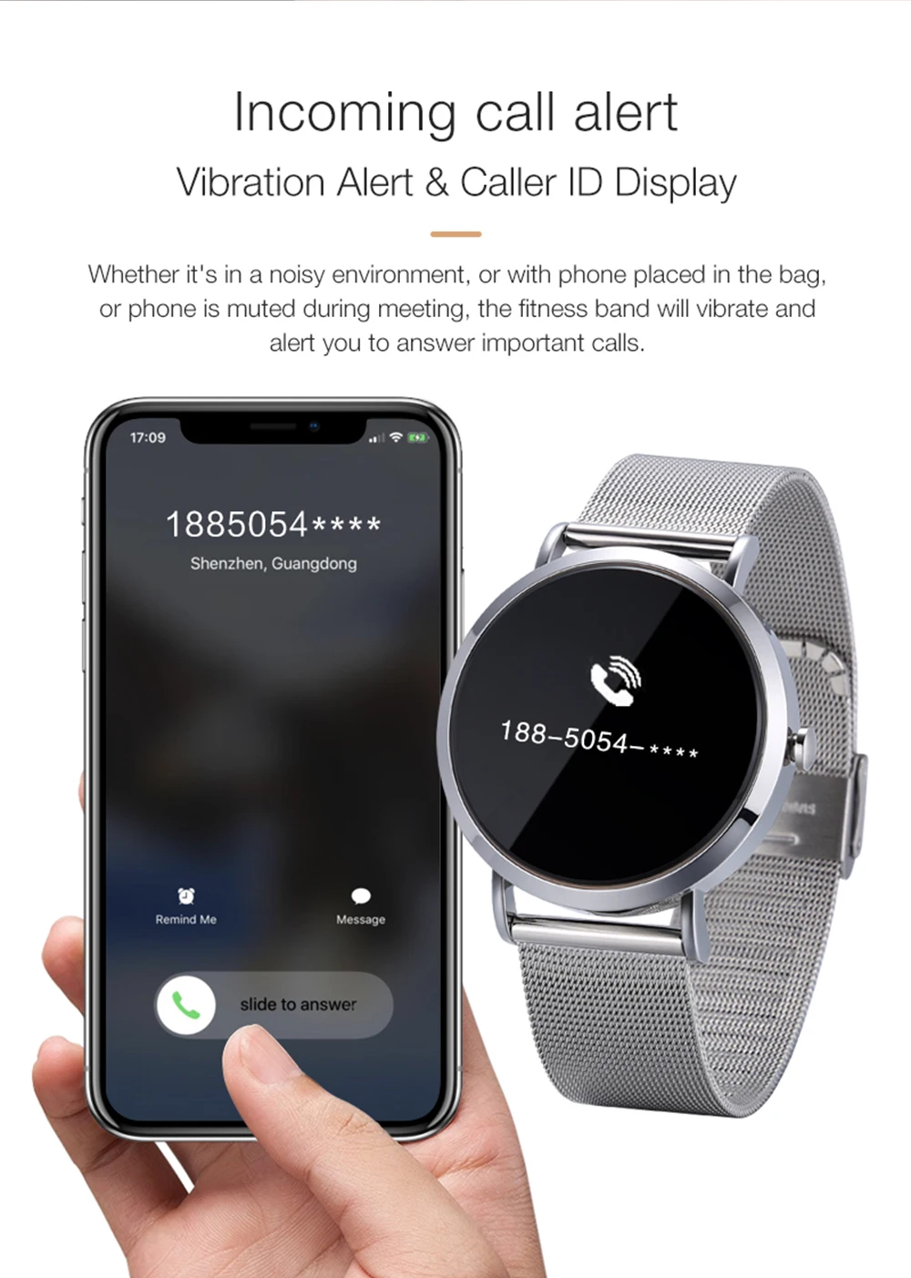 Новые Модные Классические Bluetooth Смарт часы CV08 браслет измерительный трекер