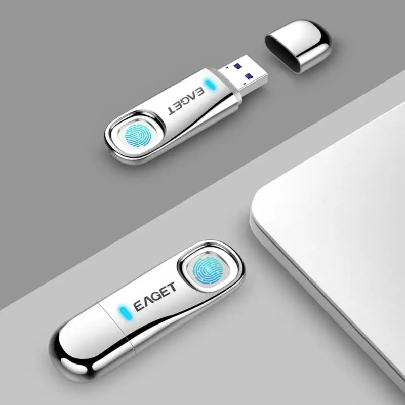 EAGET FU60 FU5 32 ГБ/64 Гб USB накопители отпечаток пальца зашифрованный USB флеш-накопитель Высокоскоростной USB 3,0 Флешка металлический u-диск для ПК ноутбука