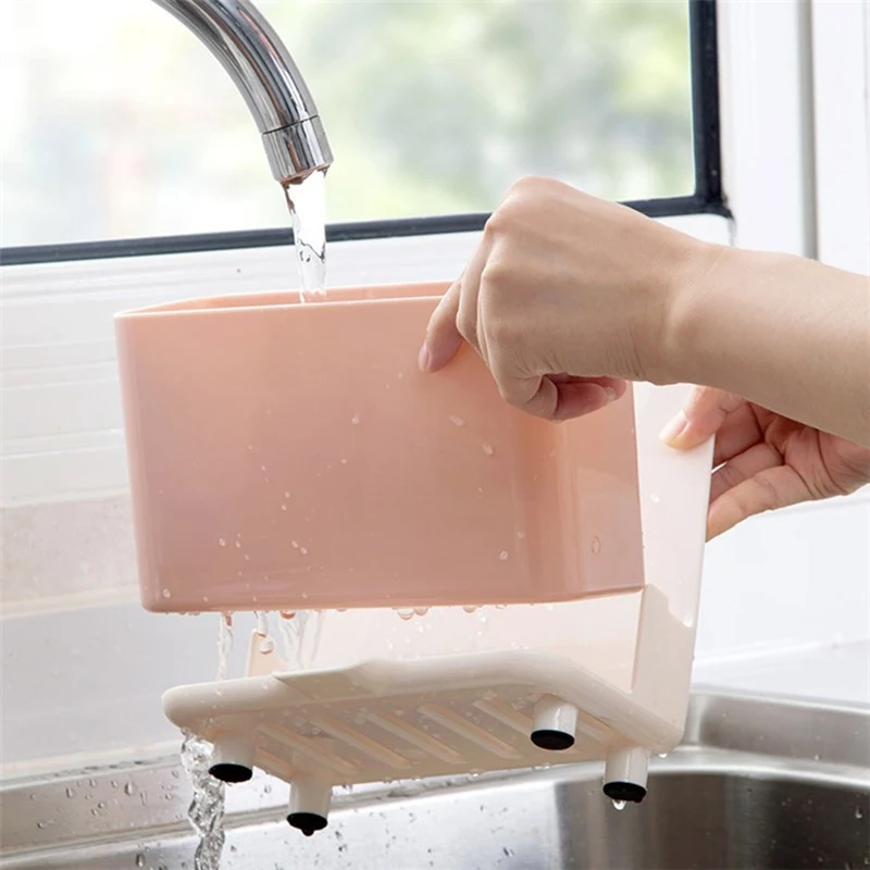 ONEUP Бесплатная губка кухонная коробка сушилка для посуды самосливающаяся
