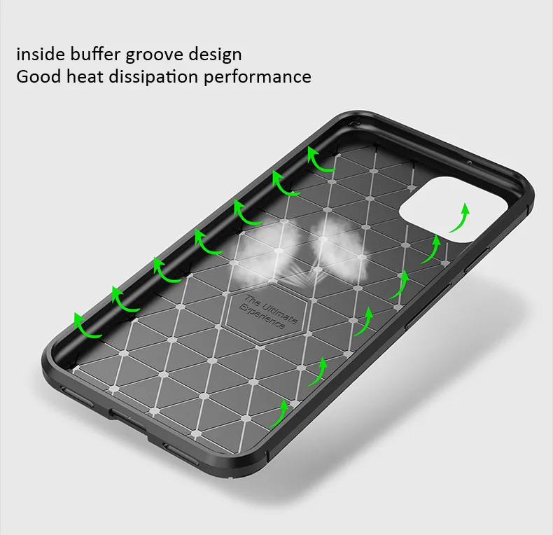 Чехол из углеродного волокна для Google Pixel 4 XL TPU силиконовый защитный чехол из волоконной ткани