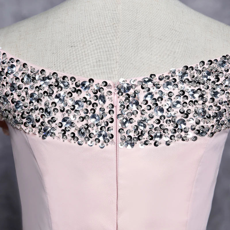 Длинные платья подружки невесты с юбкой годе и короткими рукавами украшенные