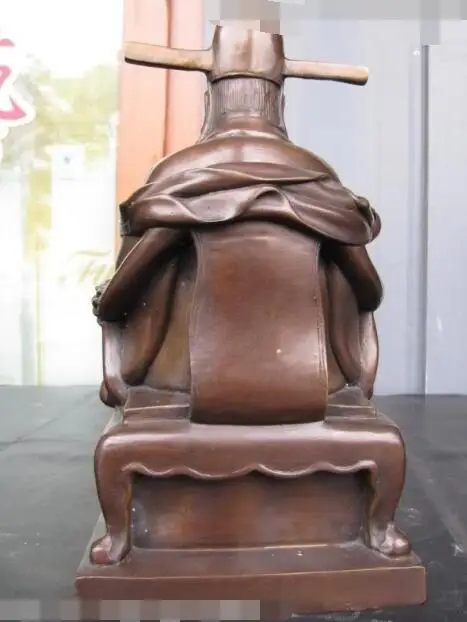 

Free shipping S02941 12 Chinese Pure Copper Bronze Statue of "RuYi" Money plutus God of wealth Statue