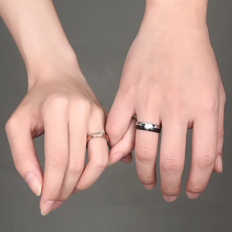 Кольцо женское V.YA подарок для мужчин и женщин парные кольца из нержавеющей стали