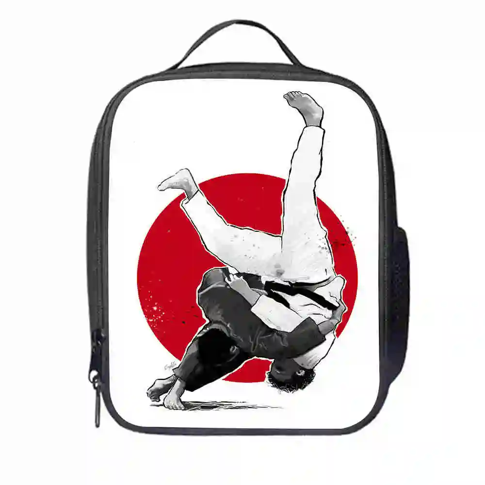 Judo сумка для ланча по индивидуальному заказу тхэквондо карате для женщин и мужчин, подростков, мальчиков и девочек, детский школьный изолированный охладитель, сумка-тоут - Цвет: LB1