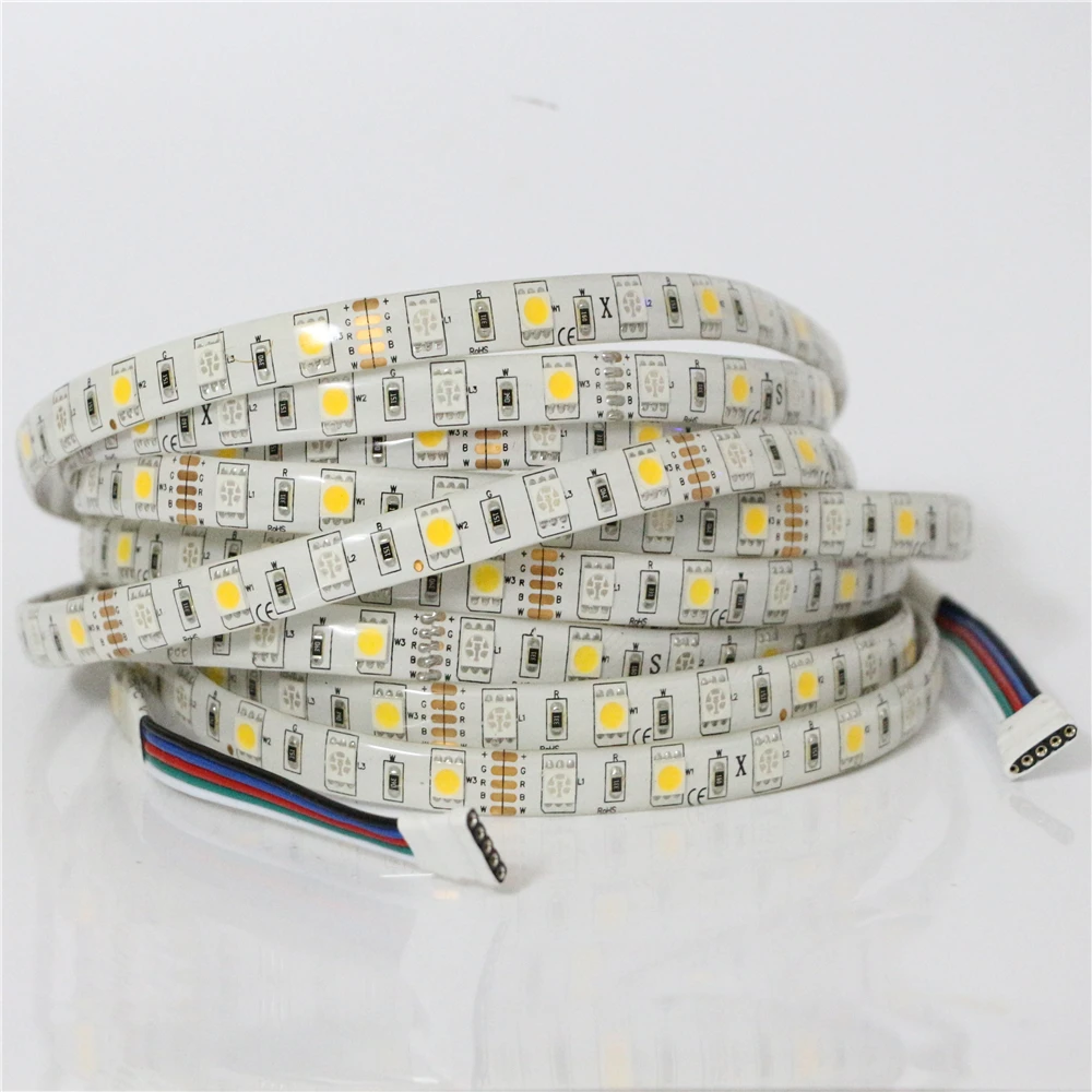 5 м Светодиодная лента 5050 RGBW RGBWW DC12V 60 светодиодов/м RGB + белый/RGB теплый белый Гибкая