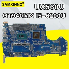 UX560UX mainboard For Asus UX560U UX560UQK UX560UQ UX560UX Q524U Q524UQ Q524UX laptop motherboard GT940MX I5-6200 CPU 8GB RAM
