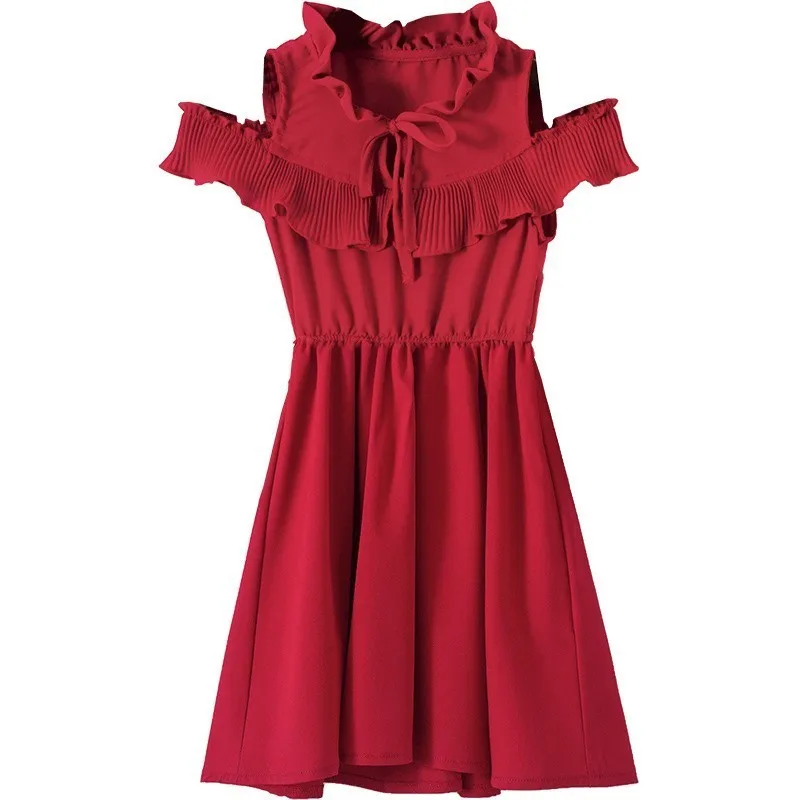 Back To School Clothing Long Sleeve Girl Dress Baby Clothes Teenage Girls Dresses Flare Red Orange Spring Autumn 2019 New | Детская