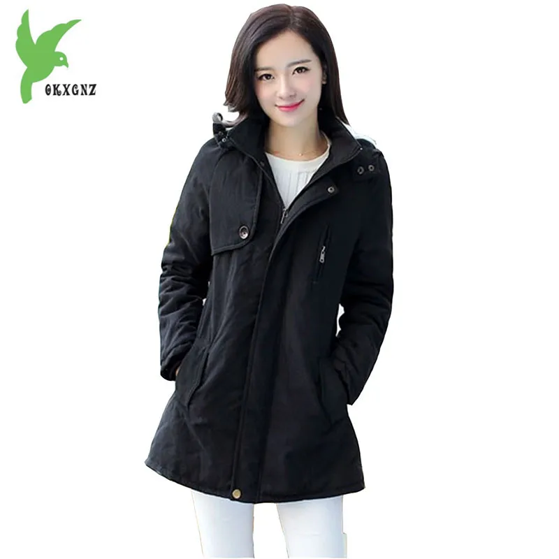 Большой размер хлопковая одежда для полных сестер осенне зимняя женская куртка