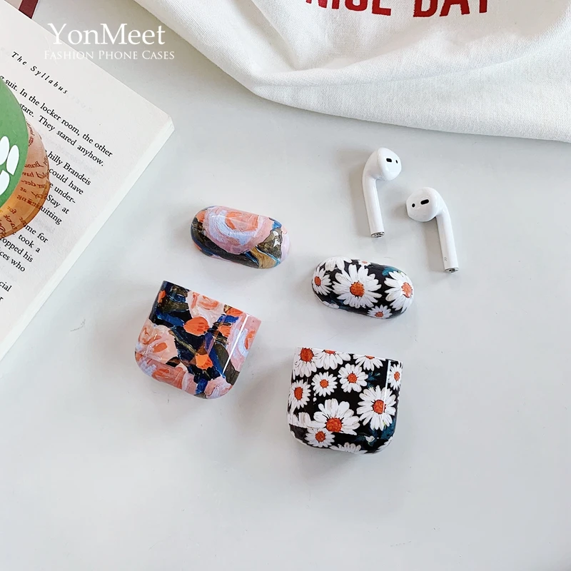 Ins Korea florals чехол для наушников Apple Airpods 1/2/i10/i11 защитный чехол Bluetooth сумка для наушников
