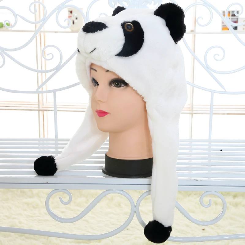 Плюшевые наушники в виде панды с мультяшными животными теплые зимние для