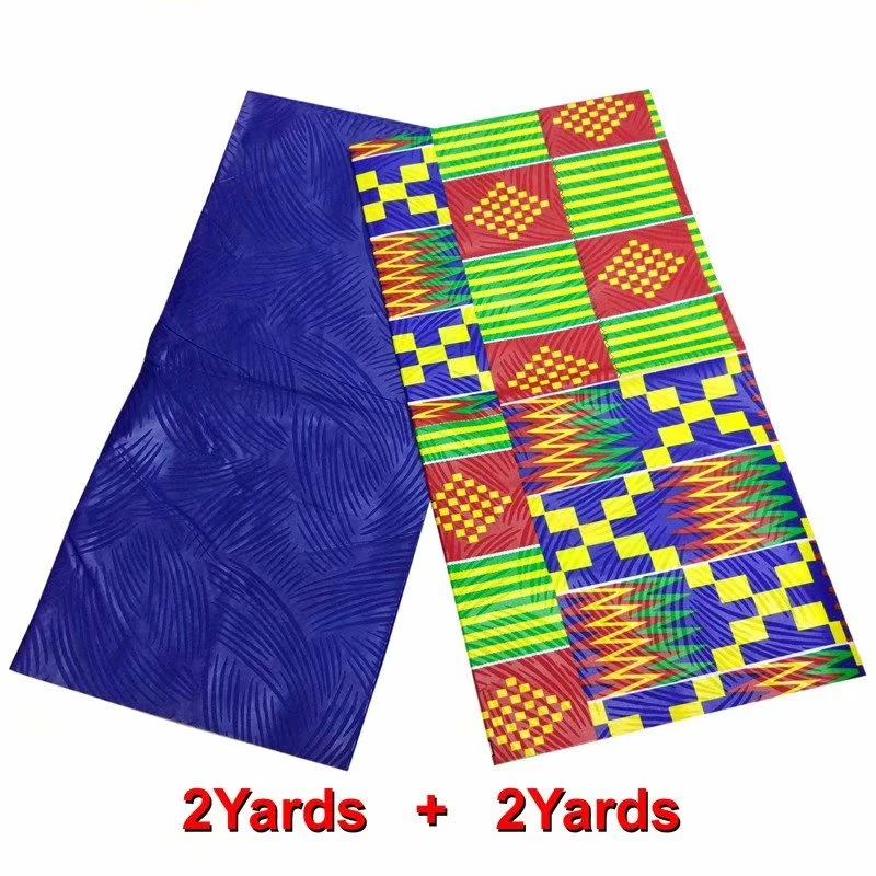 Новая африканская восковая ткань с принтом 2019 Kente 2 + ярдов Анкара Африканский