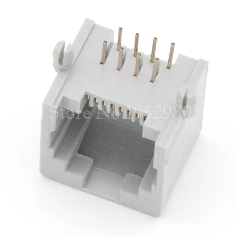 Сетевой разъем Ethernet 20 шт./лот RJ45 8P8C модульный серый PCB 55A|pcb connector|pcb rj45 connectorpcb |