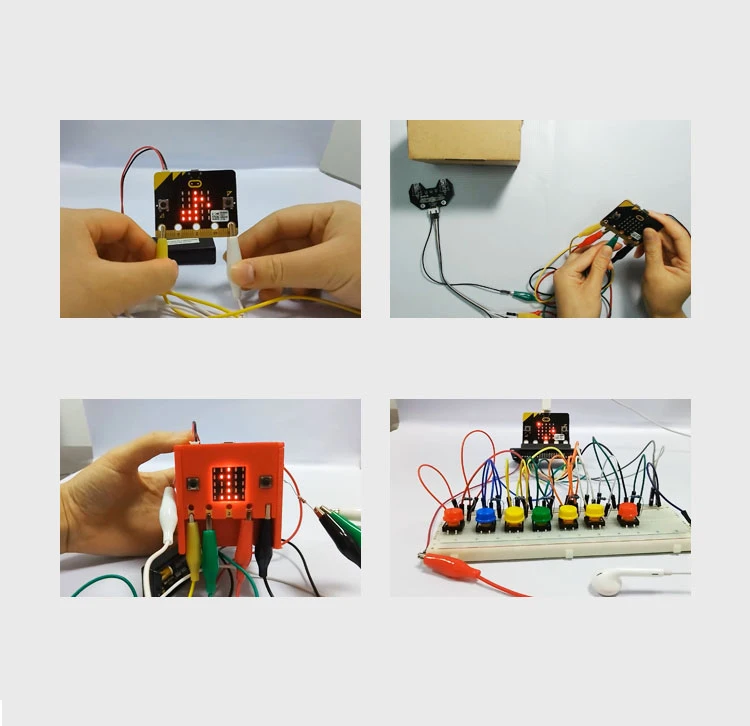 Для Micro: макетная плата для бит microbit+ плата расширения+ зажим для аллигатора с проволочным фитоновым графическим программированием для обучения детей