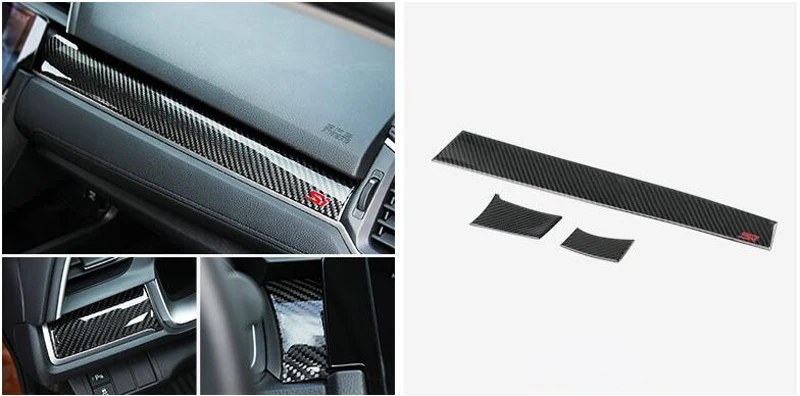 Sunfada [LHD] углеродного волокна приборной панели ящик для хранения украшение