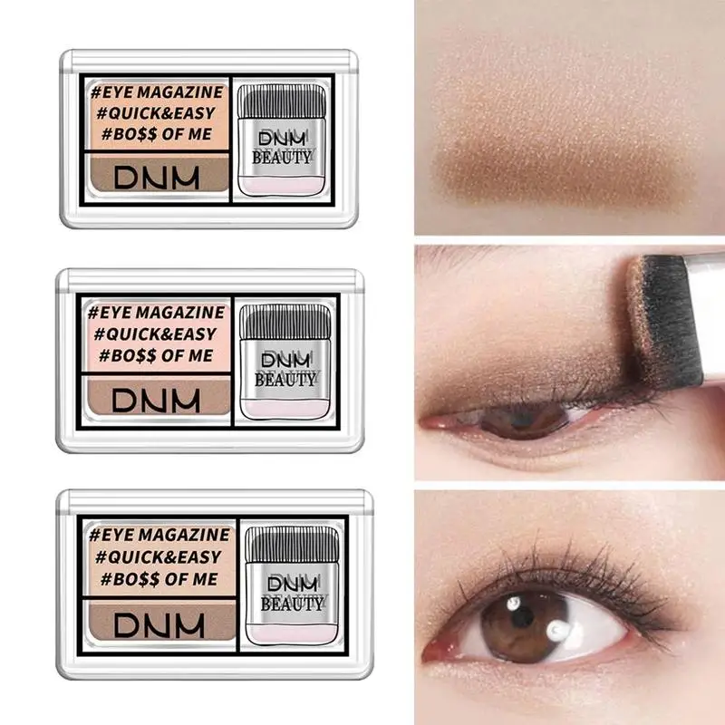 Натуральный двойной цвет Женская мода ленивые Тени для век макияж Палитра