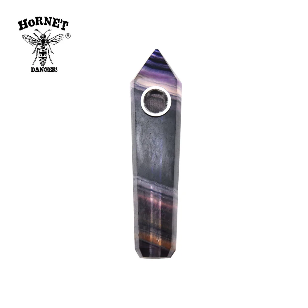 HORNET натуральный флюоритовый кварц кристалл курительная травяная труба 12 мм с