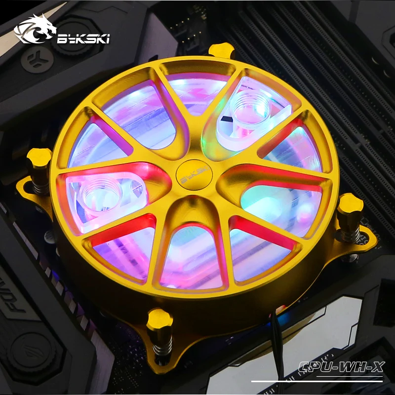 Bykski cpu-WH-X cpu блок водяного охлаждения с RBW светодиодный световой комплект для Intel Socket LGA 115x LGA 2011 LGA 2066 LGA 1366