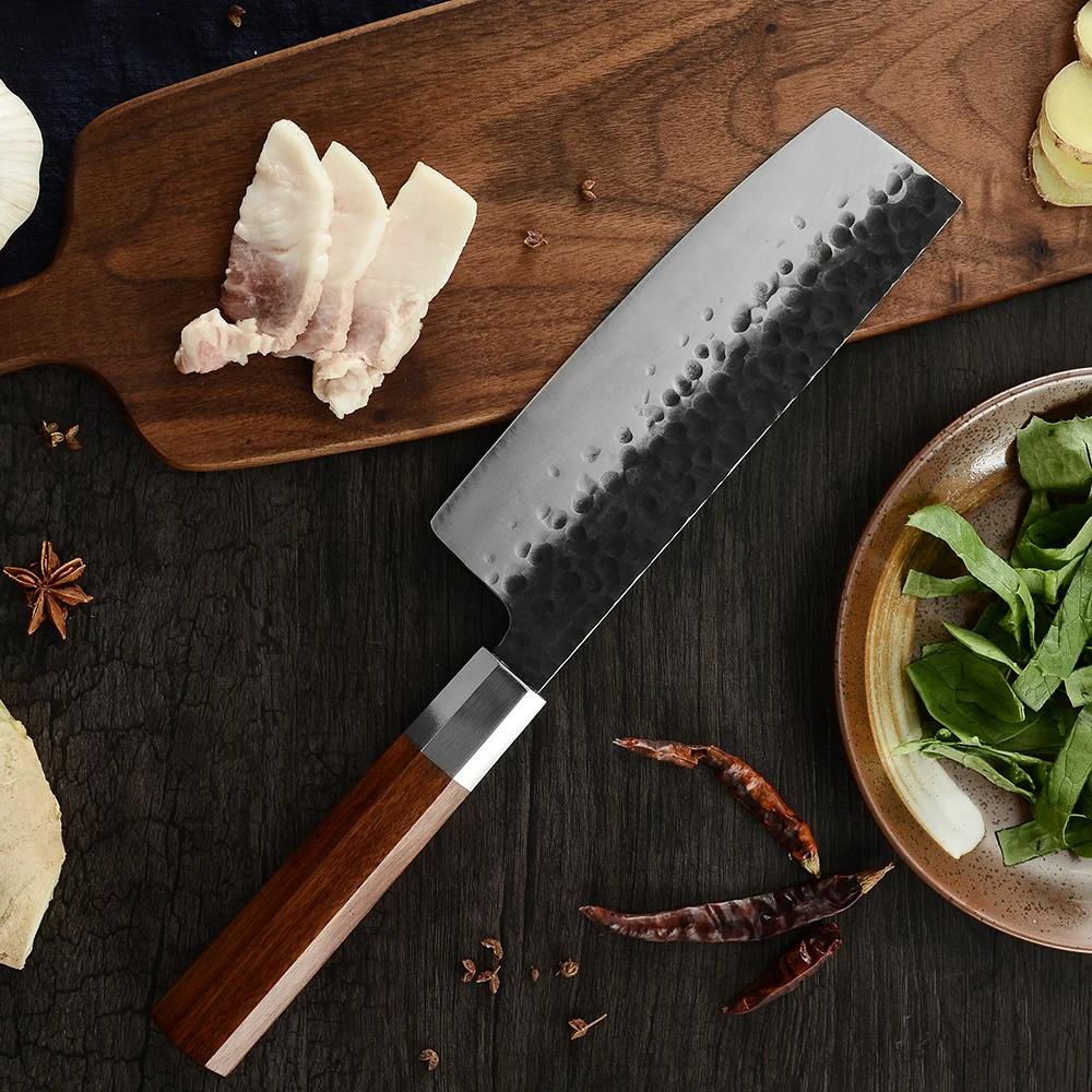 

XYj японский кухонный нож ножи из нержавеющей стали ручной работы кованый нож шеф-повара разделочные ножи Santoku Vegetbale столовые приборы