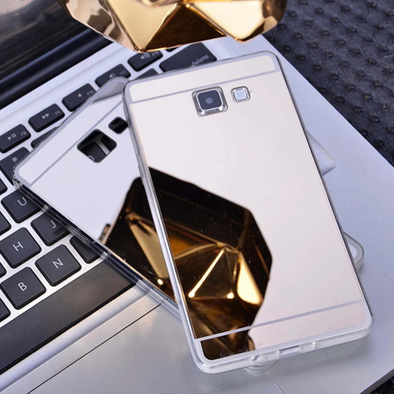 Золотая зеркальная мягкая задняя крышка чехол для Samsung Galaxy J1 J2 A3 A5 A7 J3 J5 J7 2015 2016 2017