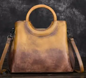 coffee yellow Роскошные сумки женские дизайнерские сумки из натуральной кожи винтажные Основные женские сумки через плечо сумка-мессенджер Повседневная Сумка-тоут сумки - Цвет: coffee yellow