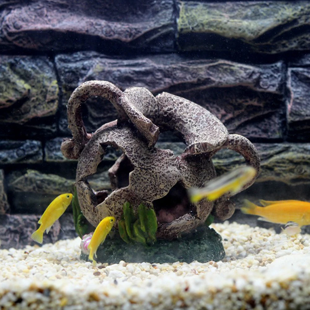 Винтажный Аквариум Ландшафтный Украшение мох дерево дом декоративная резиновая