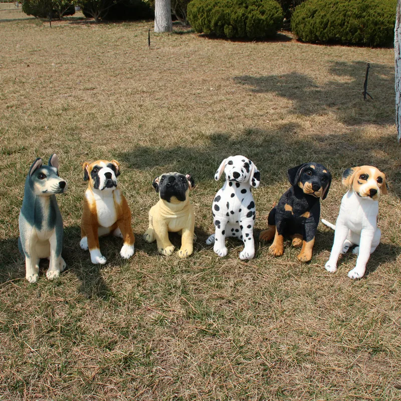 55 см 6 стилей - Бигль, Боксер, Мопс, Далматинец, Ирландский Волкодав, Плюшевая игрушка в положении сидящей собаки, имеющая хорошее качество и живописный вид.