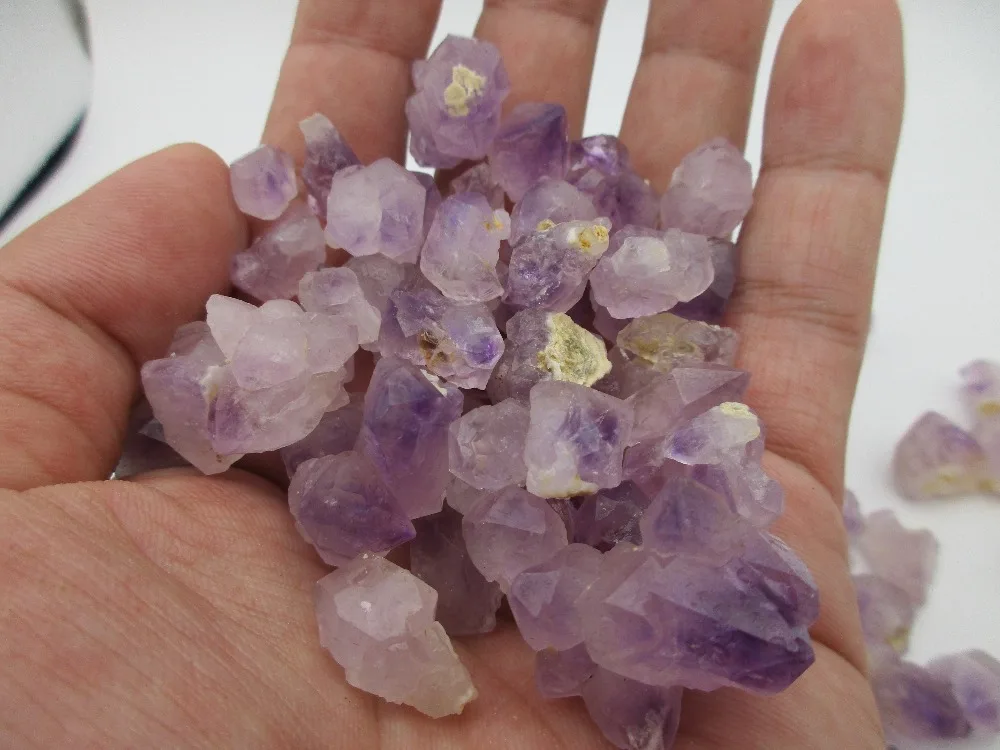 50g Natural Amethyst Skeletal Quartz Point Crystal Cluster Healing Specimen Stones Minerals Home Desk Aquarium Decor | Дом и сад