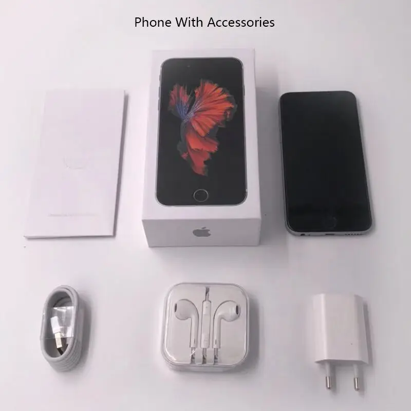 Разблокированный Apple iPhone 6S 4K двухъядерный процессор 2 Гб ОЗУ 16/64/128 ПЗУ экран 4 7