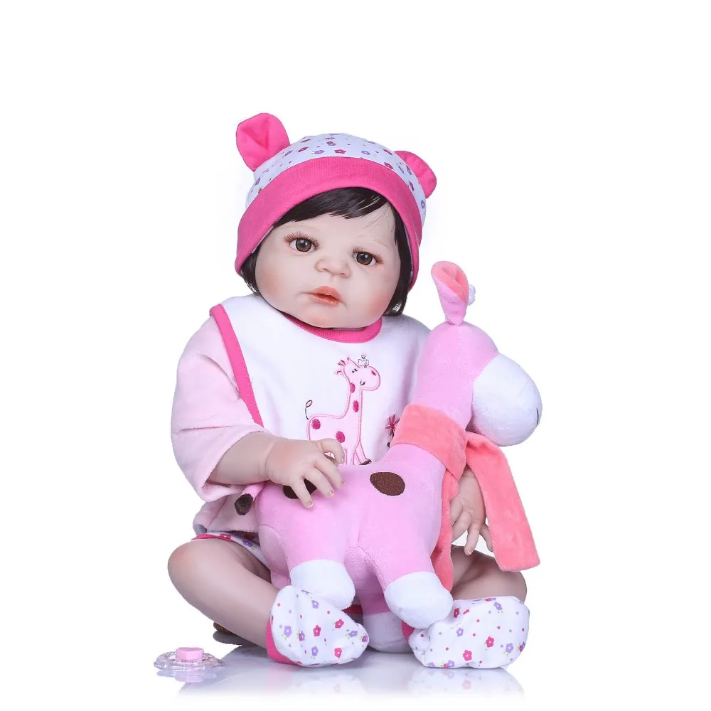 NPK 56 см реалистичные силиконовые куклы Reborn Baby Menina Alive для новорожденных полностью