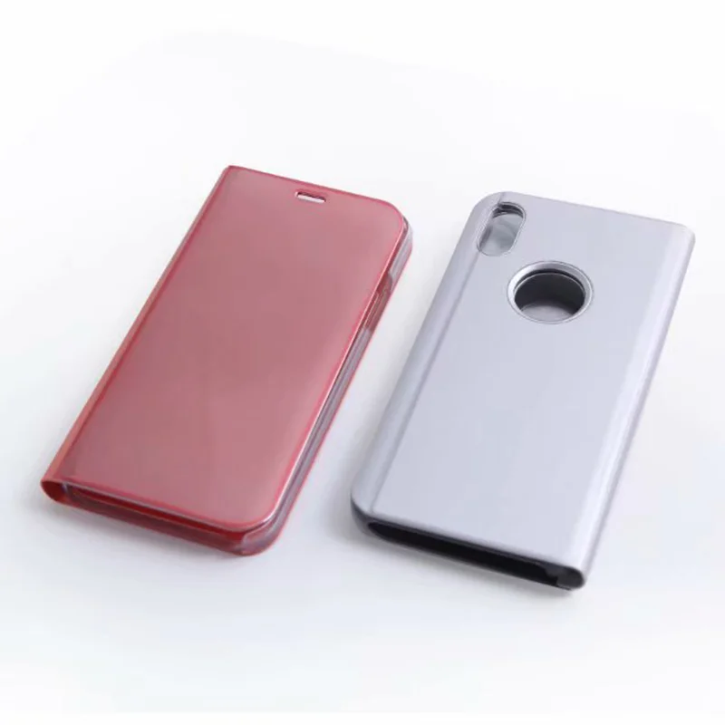 Зеркальная поверхность для iPhone 6S 6Plus 7 7Plus 8 Plus чехол с откидной подставкой чехлы