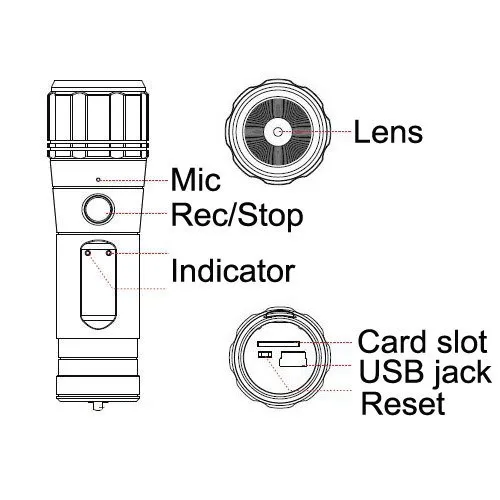 Campark Waterproof Outdoor Sport Hunting Camera Camcorder With Shotgun Mount Diving Mini DV |