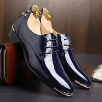 ruideng men party dress shoes breathable fashion wedding casual shoes patent leather male casual flats high quality