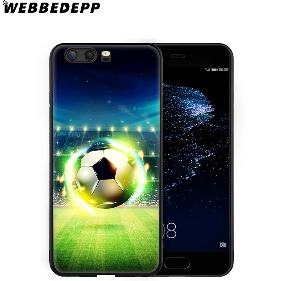 WEBBEDEPP футбольный мяч мягкий чехол для Huawei P8 P9 P10 P20 P30 Lite Pro P Smart Z Plus 2019 Y6 Prime 2018 2017 Mini |