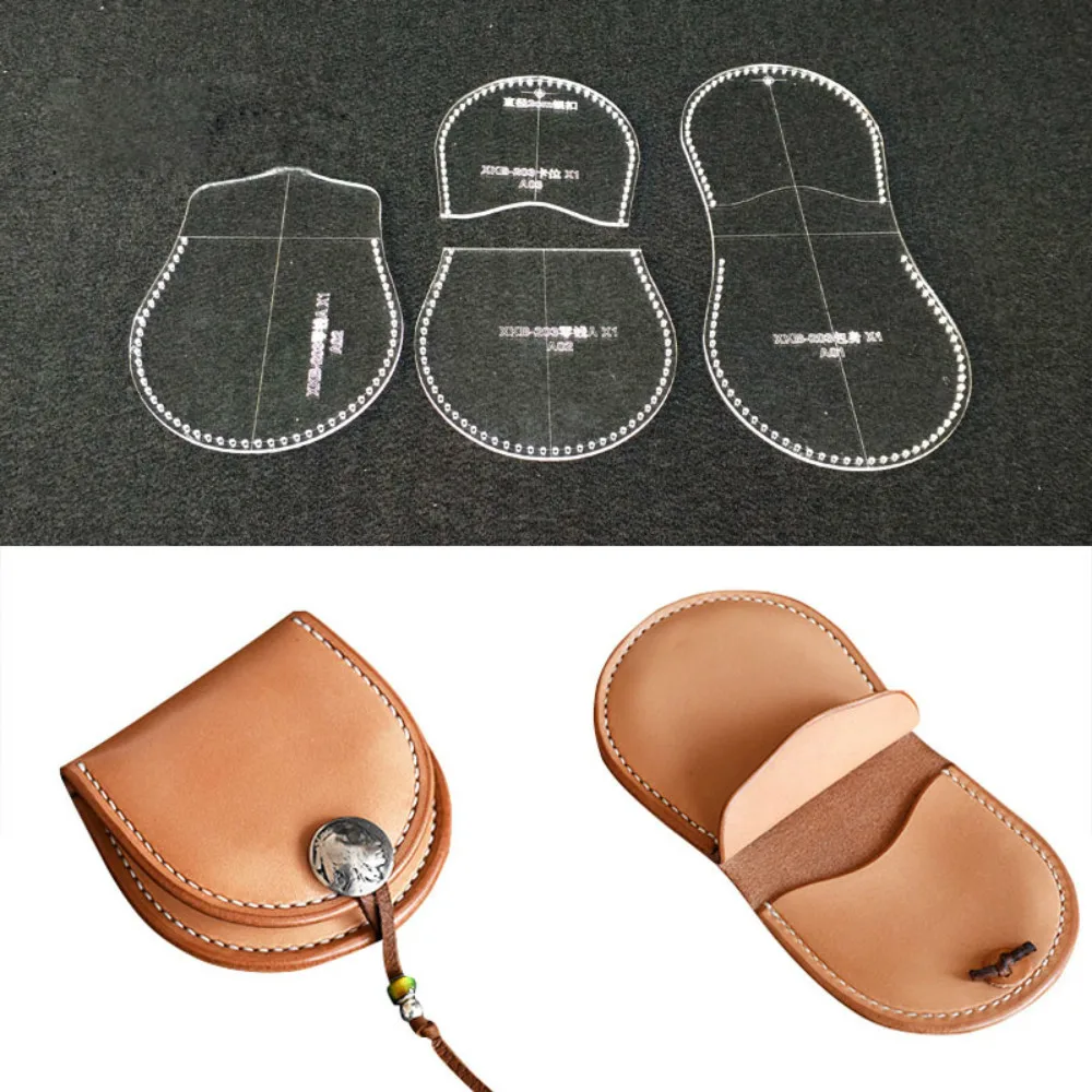 Акриловый трафарет 1 комплект кошельков кожаные шаблоны инструменты сделай сам