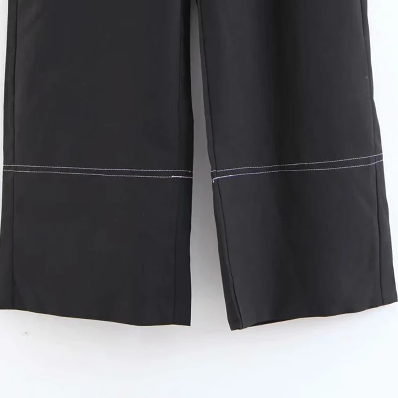 Heydress Женские винтажные цветные черные широкие брюки длинные с бантом и поясом mujer